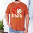 Baseball Nana Baseball Heart Family Matching Men's Comfort Colors T-Shirt Yam Baseball Nana Baseball Heart Family Matching Men's Comfort Colors T-Shirt Yam