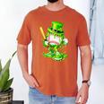 Baseball Player Ice Cream Drip Shamrocks St Patrick's Day Men's Comfort Colors T-Shirt Yam Baseball Player Ice Cream Drip Shamrocks St Patrick's Day Men's Comfort Colors T-Shirt Yam