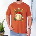 Baseball Santa Christmas Ball Baseball Lover Player Boys Men's Comfort Colors T-Shirt Yam Baseball Santa Christmas Ball Baseball Lover Player Boys Men's Comfort Colors T-Shirt Yam