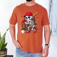 Baseball Skeleton Halloween Playing Men's Comfort Colors T-Shirt Yam Baseball Skeleton Halloween Playing Men's Comfort Colors T-Shirt Yam