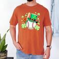 Baseball St Patricks Day Lucky Baseball Player Shamrock Men's Comfort Colors T-Shirt Yam Baseball St Patricks Day Lucky Baseball Player Shamrock Men's Comfort Colors T-Shirt Yam