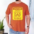 Caution Serious Baseball Dad Something To Be Feared Premium Men's Comfort Colors T-Shirt Yam