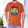 Christmas Baseball Ice Cream Drip Santa Baseball Player Kids Men's Comfort Colors T-Shirt Yam