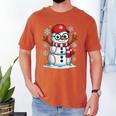 Christmas Baseball Snowman Xmas Pajamas Women Men Boys Men's Comfort Colors T-Shirt Yam Christmas Baseball Snowman Xmas Pajamas Women Men Boys Men's Comfort Colors T-Shirt Yam
