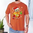 Christmas Gingerbread Man Baseball Player Catcher Men's Comfort Colors T-Shirt Yam Christmas Gingerbread Man Baseball Player Catcher Men's Comfort Colors T-Shirt Yam