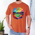 Colorful Baseball Field Home Run Baseball Player Fans Men's Comfort Colors T-Shirt Yam Colorful Baseball Field Home Run Baseball Player Fans Men's Comfort Colors T-Shirt Yam