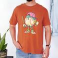 Cute Baseball Ice Cream Drip For Girls & Boys 2 Sides Men's Comfort Colors T-Shirt Yam Cute Baseball Ice Cream Drip For Girls & Boys 2 Sides Men's Comfort Colors T-Shirt Yam