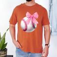 Cute Coquette Baseball Pink Bow Player & Fan Girls Men's Comfort Colors T-Shirt Yam Cute Coquette Baseball Pink Bow Player & Fan Girls Men's Comfort Colors T-Shirt Yam