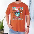 Dabbing Drippy 100th Days Of School Baseball Ice Cream Drip Men's Comfort Colors T-Shirt Yam