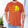 Dad Of Ballers Behind Every Softball Player Baseball Dads Men's Comfort Colors T-Shirt Yam