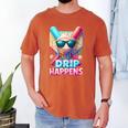 Drip Happens Baseball Ice Cream Bat And Ball With Sunglasses Men's Comfort Colors T-Shirt Yam Drip Happens Baseball Ice Cream Bat And Ball With Sunglasses Men's Comfort Colors T-Shirt Yam