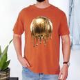 Dripping Gold Drip Baseball Game Day Player Coach Baller Men's Comfort Colors T-Shirt Yam Dripping Gold Drip Baseball Game Day Player Coach Baller Men's Comfort Colors T-Shirt Yam