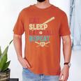 Eat Sleep Baseball Repeat Bat Ball Player Fan Men's Comfort Colors T-Shirt Yam