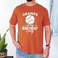 Gramps Of The Birthday Boy Baseball Player Birthday Men's Comfort Colors T-Shirt Yam Gramps Of The Birthday Boy Baseball Player Birthday Men's Comfort Colors T-Shirt Yam