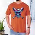 Halloween Baseball Skull Drip Baseball Lifestyle Boy Men Men's Comfort Colors T-Shirt Yam