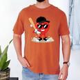 Heart Playing Baseball Valentine Baseball Men's Comfort Colors T-Shirt Yam