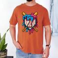 HUGvyn 7th Birthday Baseball Ice Cream Drip Number 7 Kid Boy Men's Comfort Colors T-Shirt Yam HUGvyn 7th Birthday Baseball Ice Cream Drip Number 7 Kid Boy Men's Comfort Colors T-Shirt Yam