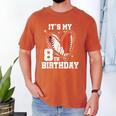 It's My 8th Birthday Baseball Football Heart 8 Year Old Men's Comfort Colors T-Shirt Yam It's My 8th Birthday Baseball Football Heart 8 Year Old Men's Comfort Colors T-Shirt Yam