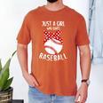 Just A Girl Who Loves Baseball Cute Retro Baseball Lover Men's Comfort Colors T-Shirt Yam