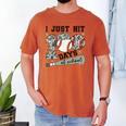 I Just Hit 100 Days Of School Teacher Baseball Boys Kids Men's Comfort Colors T-Shirt Yam I Just Hit 100 Days Of School Teacher Baseball Boys Kids Men's Comfort Colors T-Shirt Yam