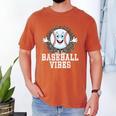 Leopard Baseball Vibes Game Day Softball Life Mom Men's Comfort Colors T-Shirt Yam