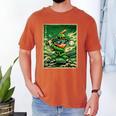 Leprechaun Playing Baseball Japanese Art St Patricks Day Men's Comfort Colors T-Shirt Yam