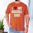 I Love Hot Baseball Dads Red Hearts Men's Comfort Colors T-Shirt Yam I Love Hot Baseball Dads Red Hearts Men's Comfort Colors T-Shirt Yam