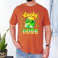 Lucky Dude Drip Baseball Shamrock St Patrick Men Boy Youth Men's Comfort Colors T-Shirt Yam