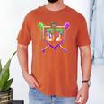Mardi Gras Baseball Carnival Party Ice Cream Drip Boys Men's Comfort Colors T-Shirt Yam Mardi Gras Baseball Carnival Party Ice Cream Drip Boys Men's Comfort Colors T-Shirt Yam