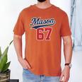 Mason 67 Jersey Baseball Men Women Boys Girls Number 6 7 Men's Comfort Colors T-Shirt Yam Mason 67 Jersey Baseball Men Women Boys Girls Number 6 7 Men's Comfort Colors T-Shirt Yam