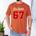 Number 67 Numbered Six Seven Baseball Jersey Style Team 67 Men's Comfort Colors T-Shirt Yam Number 67 Numbered Six Seven Baseball Jersey Style Team 67 Men's Comfort Colors T-Shirt Yam