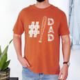 Number One Baseball Dad Fathers Day Baseball Player Dad Premium Men's Comfort Colors T-Shirt Yam