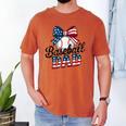 Patriotic Baseball Dad 4th Of July For All American Fathers Men's Comfort Colors T-Shirt Yam