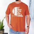 Proud Baseball Dad Fan My Heart Is On That Baseball Field Men's Comfort Colors T-Shirt Yam Proud Baseball Dad Fan My Heart Is On That Baseball Field Men's Comfort Colors T-Shirt Yam