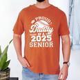 Proud Daddy Of A 2025 Senior Baseball Dad Papa Grad 2025 Premium Men's Comfort Colors T-Shirt Yam