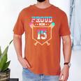 Proud Mom Baseball Player Number 15 Ice Cream Drip Men's Comfort Colors T-Shirt Yam