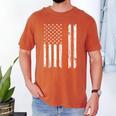 Retro Baseball Dad American Flag Father's Day 4th Of July Men's Comfort Colors T-Shirt Yam