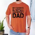 Retro Baseball Dad My Favorite Baseball Player Calls Me Dad Men's Comfort Colors T-Shirt Yam