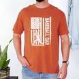 Retro Baseball Dad Us America Flag Fathers Day Men's Comfort Colors T-Shirt Yam