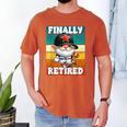 Retro Baseball Retirement Gnome Baseball Dad Finally Retired Men's Comfort Colors T-Shirt Yam