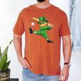 Retro Leprechaun Baseball St Patricks Day Sport Men Boy Kids Men's Comfort Colors T-Shirt Yam Retro Leprechaun Baseball St Patricks Day Sport Men Boy Kids Men's Comfort Colors T-Shirt Yam