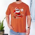 Santa Baseball Christmas Pajamas Xmas Men Boy Toddlers Men's Comfort Colors T-Shirt Yam Santa Baseball Christmas Pajamas Xmas Men Boy Toddlers Men's Comfort Colors T-Shirt Yam