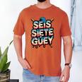 SEIS Siete Guey Baseball Drip Mexico Spanish 67 Slang Boys Men's Comfort Colors T-Shirt Yam SEIS Siete Guey Baseball Drip Mexico Spanish 67 Slang Boys Men's Comfort Colors T-Shirt Yam