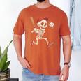 Skeleton Batting Baseball Halloween Boys Men Kids Men's Comfort Colors T-Shirt Yam