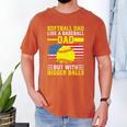 Softball Dad Like A Baseball Dad But Bigger Balls Back Premium Men's Comfort Colors T-Shirt Yam Softball Dad Like A Baseball Dad But Bigger Balls Back Premium Men's Comfort Colors T-Shirt Yam