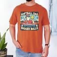Softball Dad Like a Baseball Dad Gift Men Premium Men's Comfort Colors T-Shirt Yam