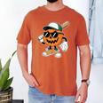 Spooky Jack O Lantern Baseball Halloween Costumes Boys Men's Comfort Colors T-Shirt Yam Spooky Jack O Lantern Baseball Halloween Costumes Boys Men's Comfort Colors T-Shirt Yam
