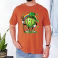 St Patricks Day Baseball Leprechaun Rainbow Green Baseball Men's Comfort Colors T-Shirt Yam St Patricks Day Baseball Leprechaun Rainbow Green Baseball Men's Comfort Colors T-Shirt Yam
