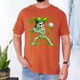 St Patricks Day Baseball Skeleton Irish Leprechaun Hat Boys Men's Comfort Colors T-Shirt Yam St Patricks Day Baseball Skeleton Irish Leprechaun Hat Boys Men's Comfort Colors T-Shirt Yam