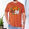 St Patricks Day Shamrock Basketball Baseball Men Boys Kids Men's Comfort Colors T-Shirt Yam